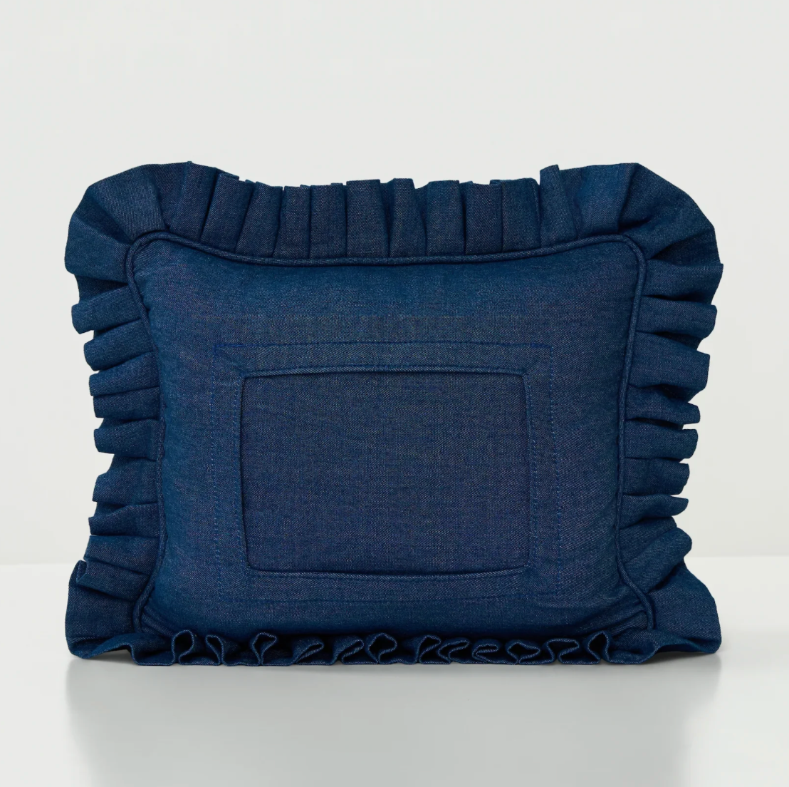 Denim Swappable Self-Finishing Pillow
