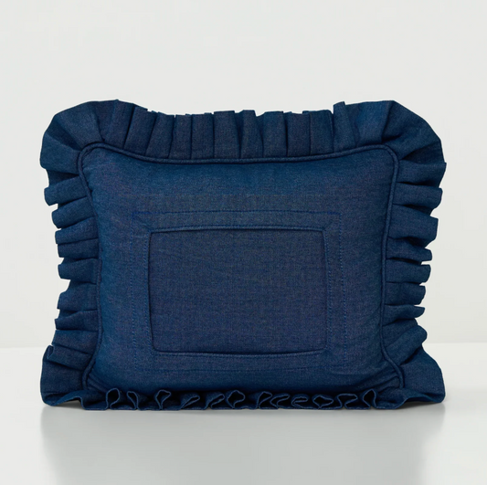 Denim Swappable Self-Finishing Pillow