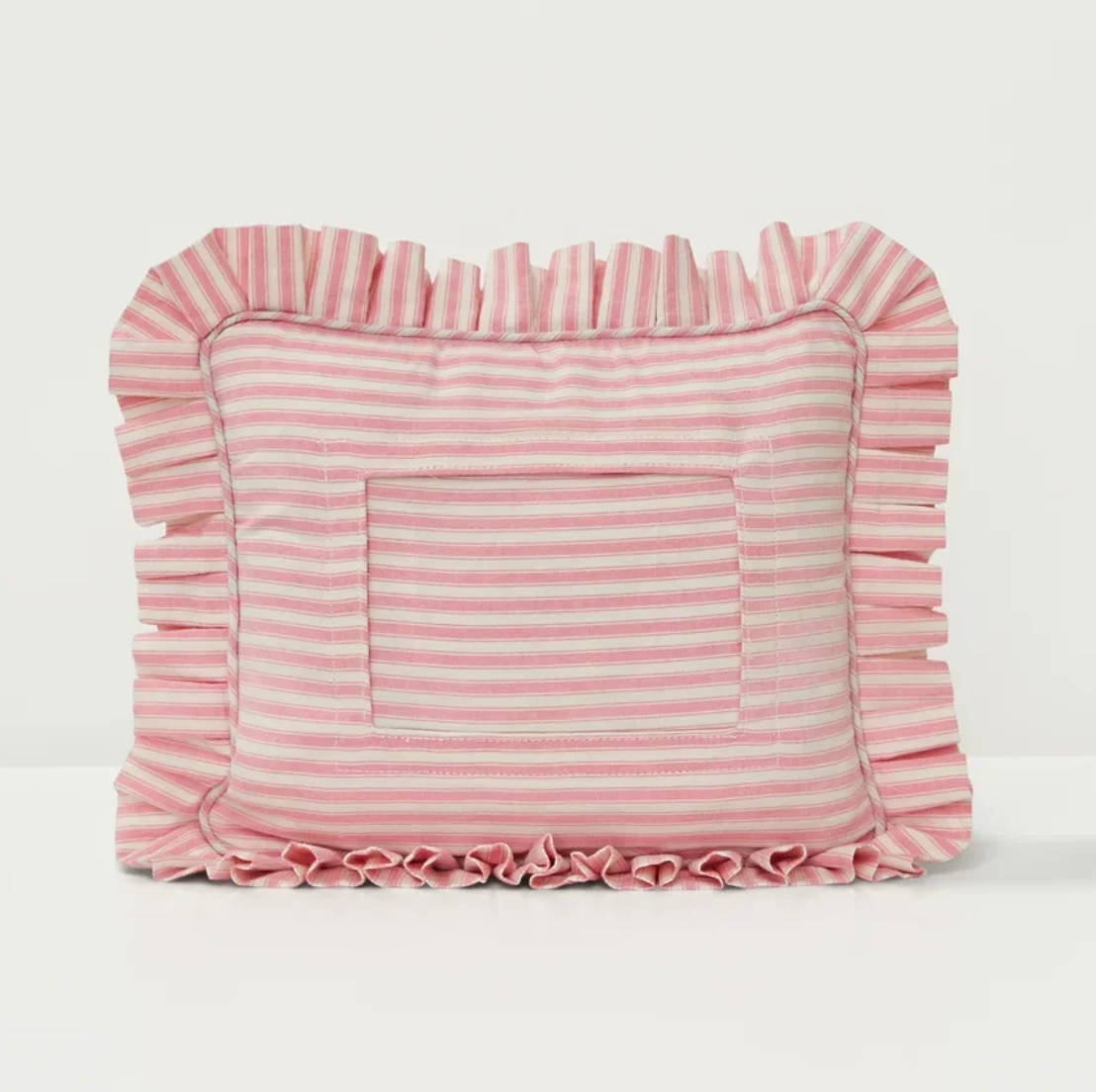 Pink Gingham Swappable Self-Finishing Pillow