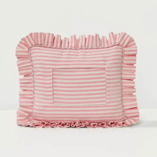 Pink Stripe Swappable Self-Finishing Pillow