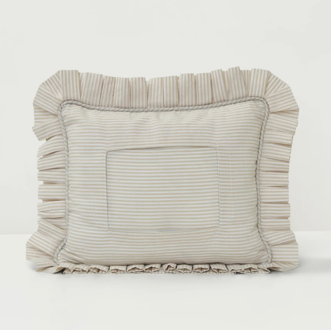 Neutral Stripe Swappable Self-Finishing Pillow