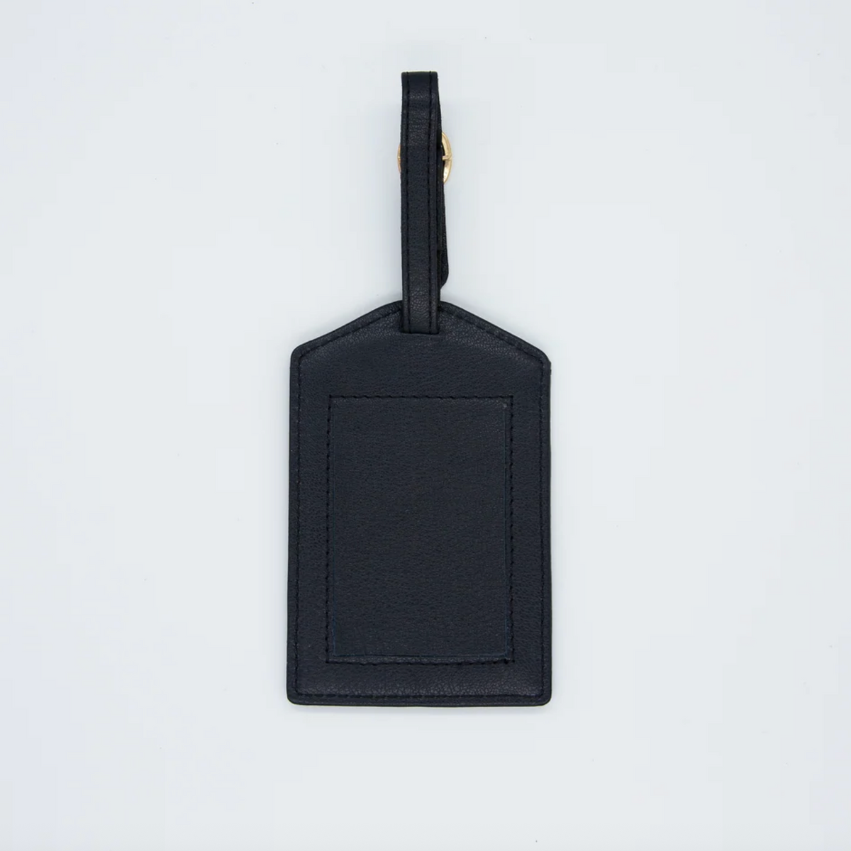 Leather Luggage Tag - Black