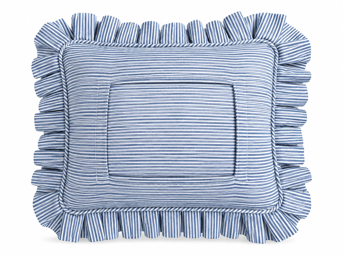 Blue Stripe Swappable Self-Finishing Pillow