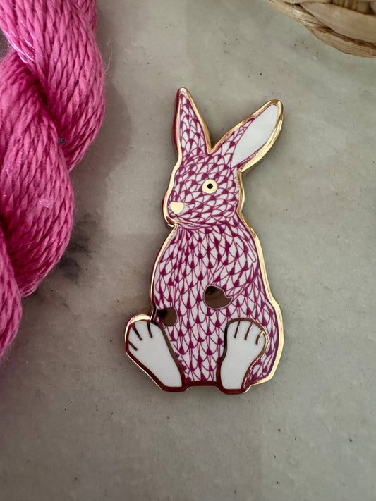 Palm Pink Bunny Needle Minder