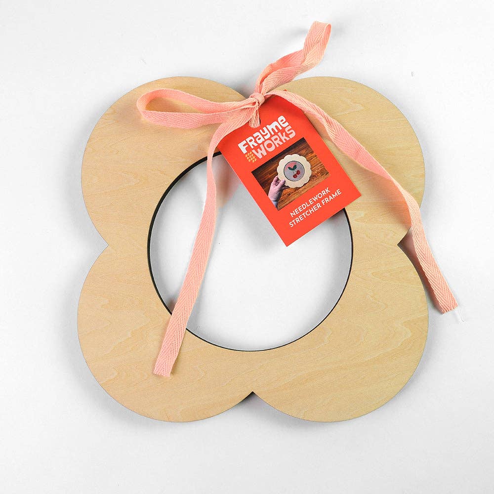 Mod Flower Needlepoint Stretcher Frame