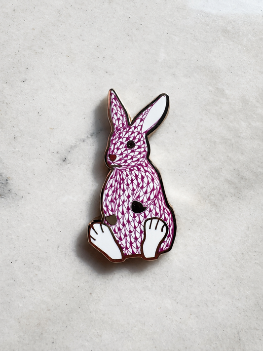 Palm Pink Bunny Needle Minder