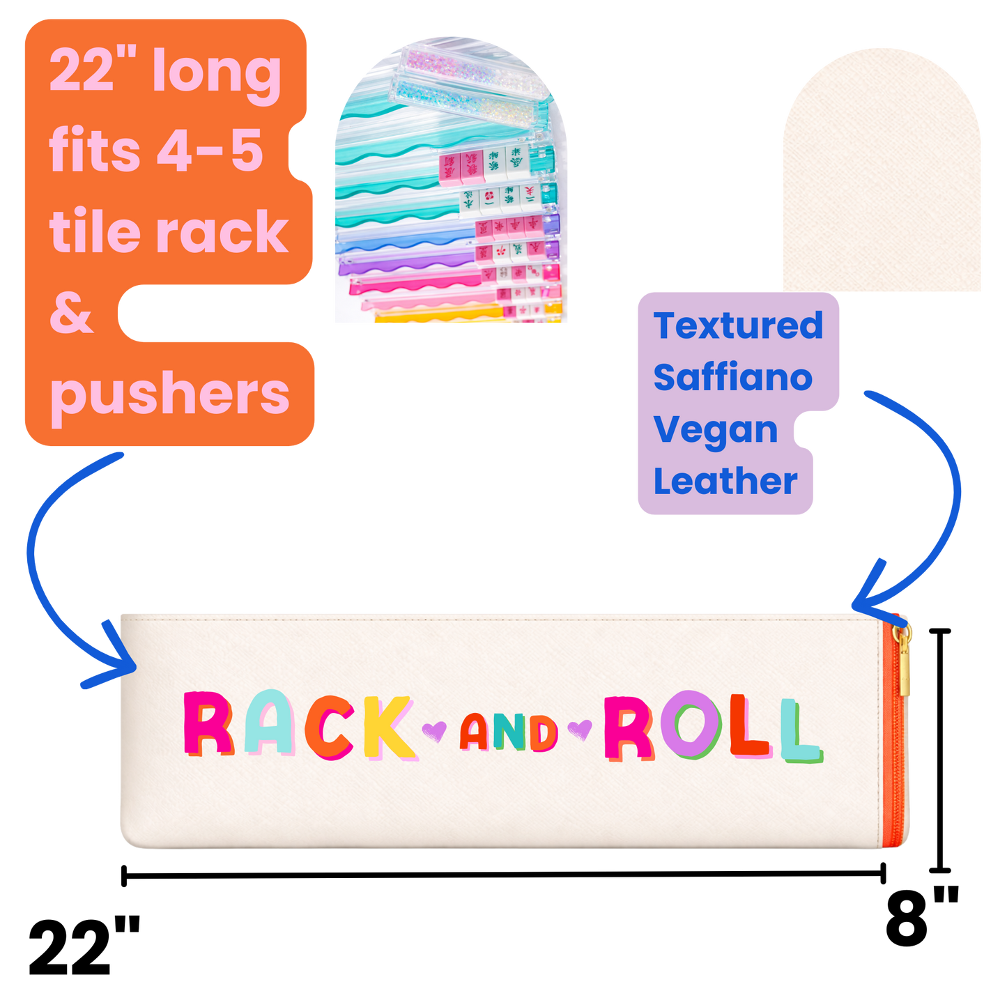 Mahjong Rack Storage Bag - PINK