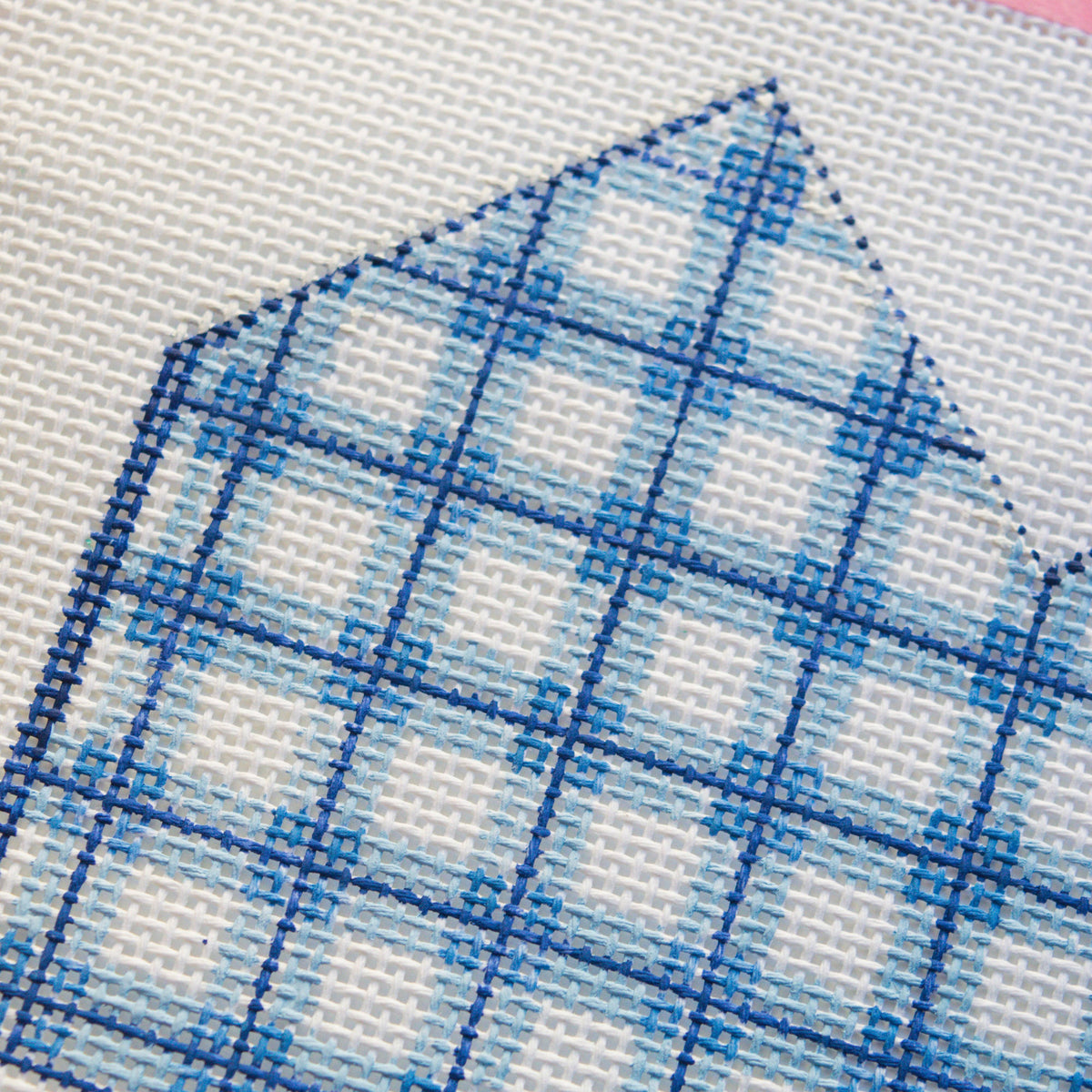 Blue Gingham Birthday Crown