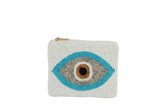 EVIL EYE beaded Coin Purse