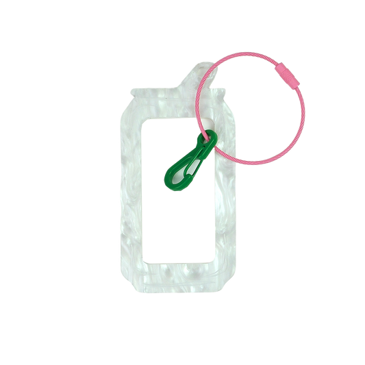 Soda Pop Can Bag Tag: Pearl White
