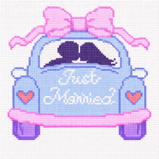 Wedding Getaway Car Canvas